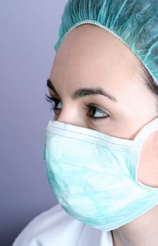 Professional young doctor at work. Close up.