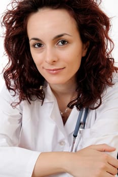 Close-up portrait of a young doctor
