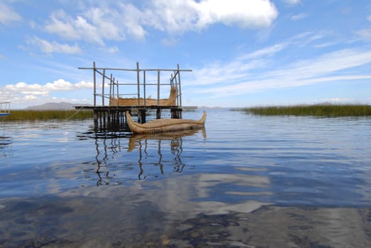 Bolivia,reflections on the lake