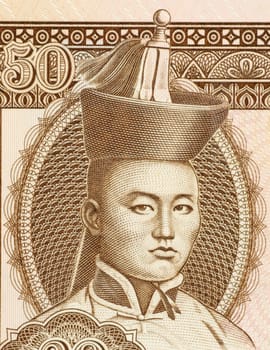 Damdin Sukhbaatar on 50 Tugrik 2000 Banknote from Mongolia. Military leader and revolutionary hero.