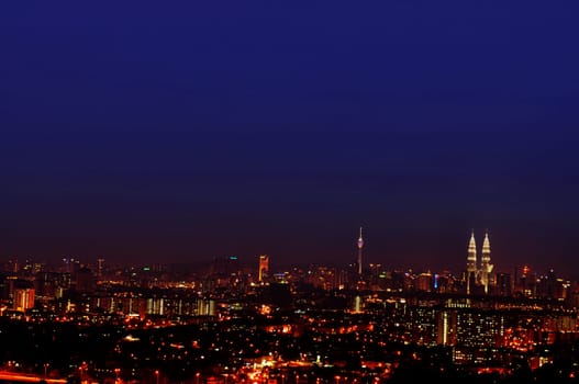 View of Kuala Lumpur, capital city of Malaysia.