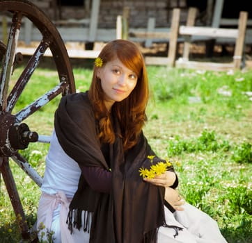 country stile model portrait