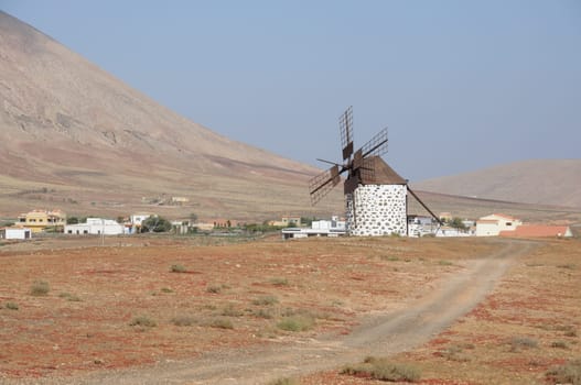 Windmill at La Oliva in Fuerteventura, Spain