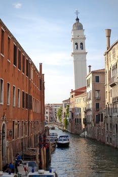 A view of the Great Canal with bell - Venice - Italy