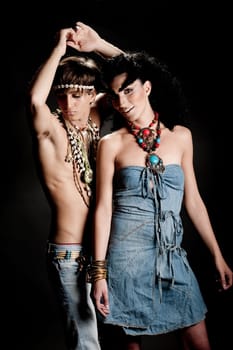 Couple in studio