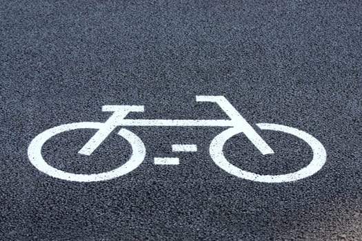 Bicycle road sign