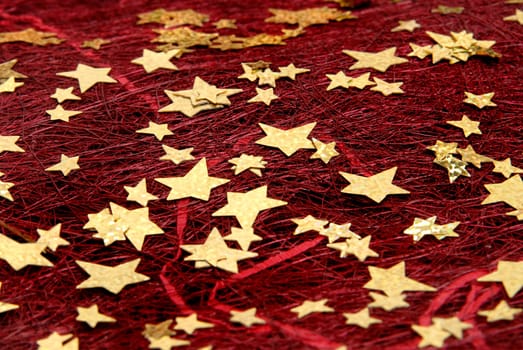 christmas background red golden stars, shiny happiness