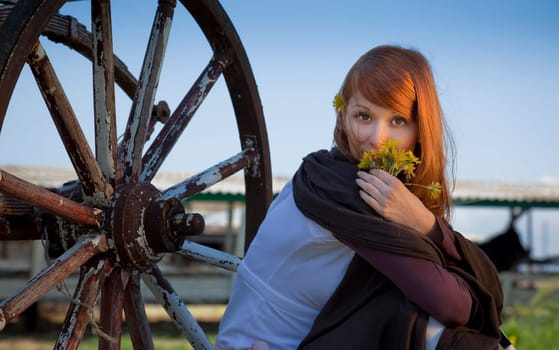 country stile model portrait