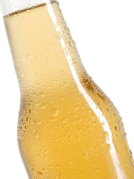 Bottle of beer, cold with drops of water