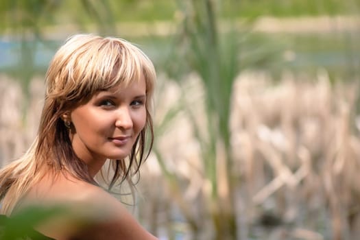 outdoor portrait of young woman