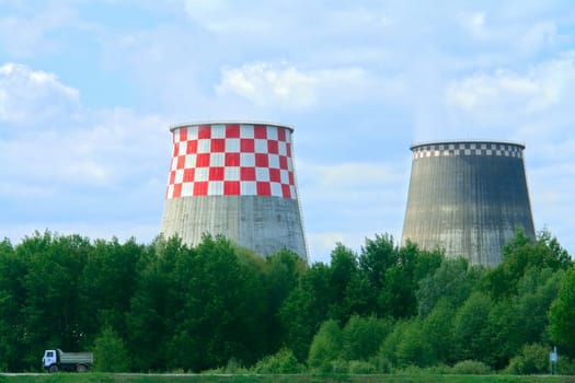 pipes to power stations which is found in forest
