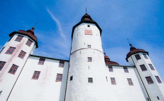 Old swedish castle in white lime