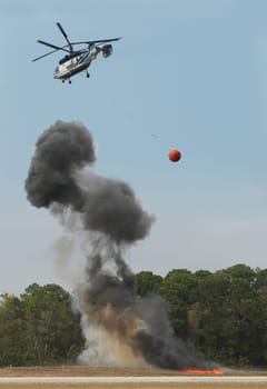 Fighting forest fires with helicopters