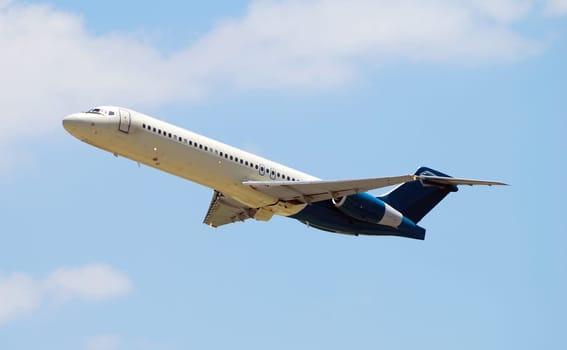 Modern jet airplane for passenger travel