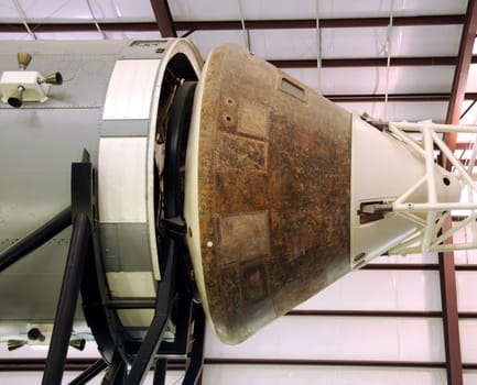 Rocket capsule holding astronauts for space flight