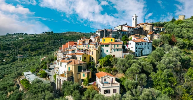 The village of Torrazza in the province of Imperia, Liguria, Italy