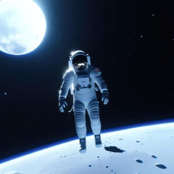 Astronaut in space. Image created by AI