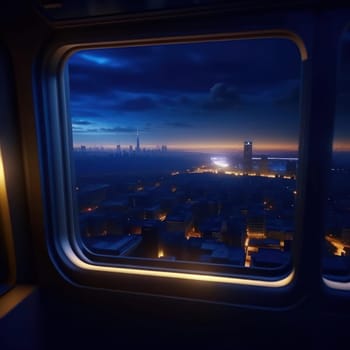 View from the airplane window. Image created by AI