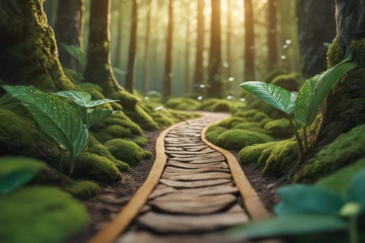 The Road in the Woods. Image created by AI