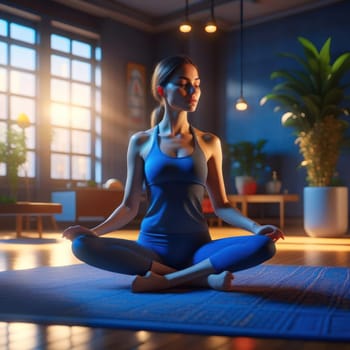 The Girl and the Yoga. Image created by AI