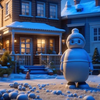 Snowman at home