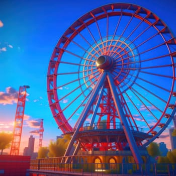 Ferris wheel. Image created by AI