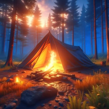 Tent in the forest