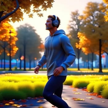 Guy jogging