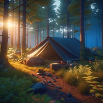 Tent in the forest