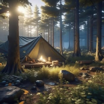 Tent in the forest