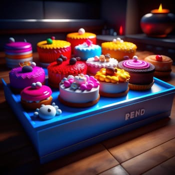 Cakes on the table