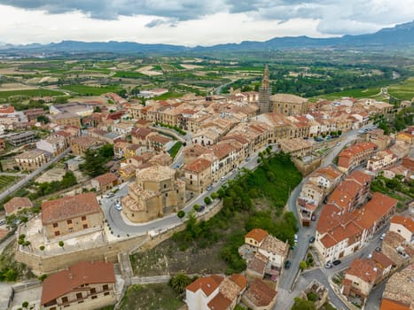 Panoramic aerial view of Briones La Rioja Spain Nominated beautiful town