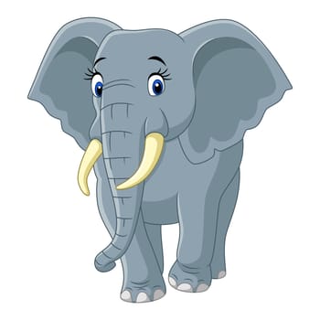 Happy elephant cartoon