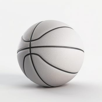 Sleek and stylish basketball design with clean black lines on a white ball, perfect for sports enthusiasts. AI Generative.