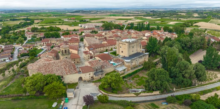 Sajazarra belonging to La Rioja, panoramic view north gate, named beautiful town of Spain