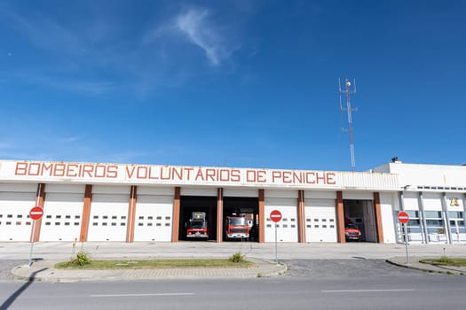 14 march 2023 Peniche, Portugal: Bombeiros - Poruguese Firefighting - Bombeiros Voluntarios De Peniche. Mid shot