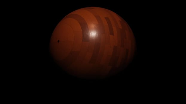 Wooden sphere. Computer generated 3d render