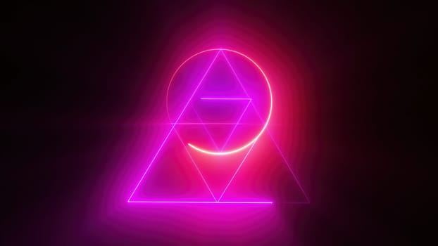 Magic neon sign. Computer generated 3d render