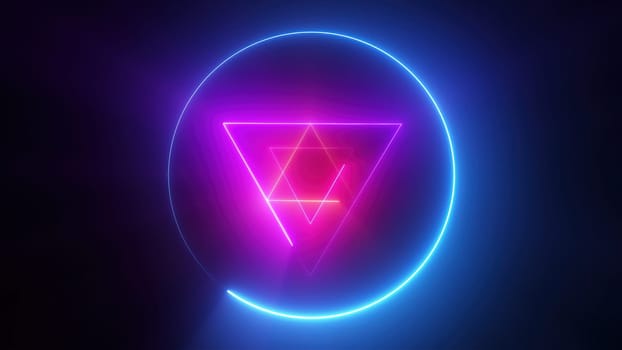 Magic neon sign. Computer generated 3d render