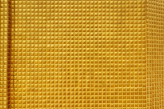 Wall with gold tiles, It is commonly used in temples and shrines.