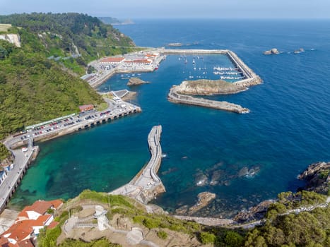Cudillero Asturias aerial view of the city Spain considered one of the most beautiful towns in Spain