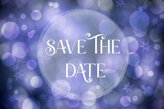 Purple, Sparkling, Shiny Christmas Background With Text Save The Date
