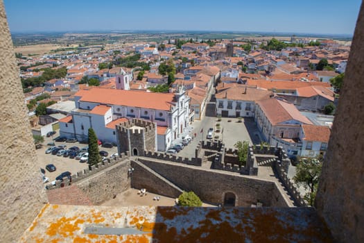 Beja city overview taken from castle, Baixo Alentejo, Portugal
