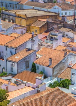 Beja city overview taken from castle, Baixo Alentejo, Portugal