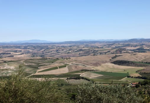 The rural landscape near Pienza in Tuscany. Italy