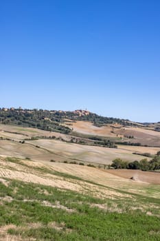 The rural landscape near Pienza in Tuscany. Italy