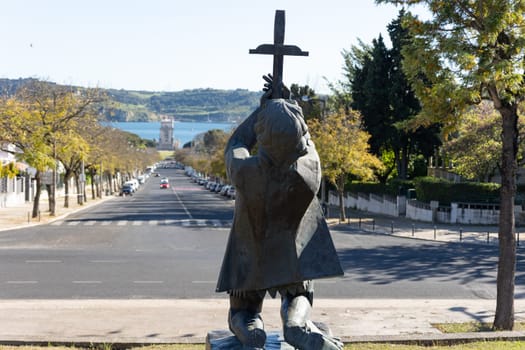 Monument of D. Nuno Alvares Pereira. Mid shot