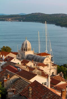 Famous St. Jacob cathedral in Sibenik, Croatia