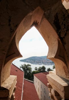 View from the bell tower of the cathedral in Trogir, Croatia