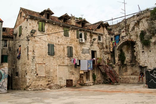 An old house in downtown Split, Croatia